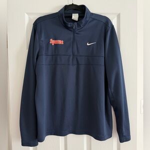 Nike Navy Half-Zip Pullover with Orange Syracuse Script